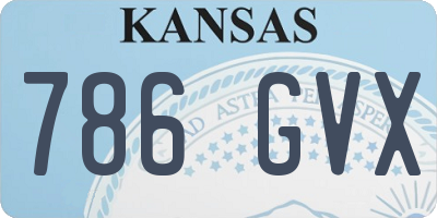 KS license plate 786GVX