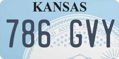KS license plate 786GVY