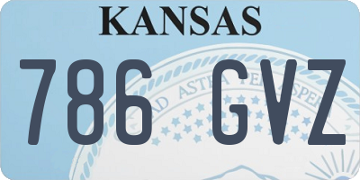 KS license plate 786GVZ