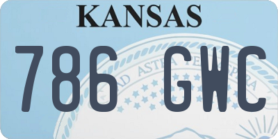 KS license plate 786GWC