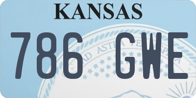 KS license plate 786GWE