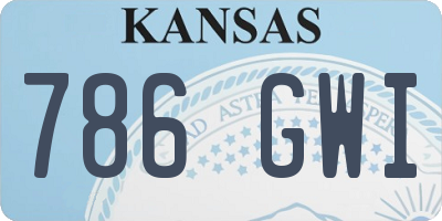 KS license plate 786GWI