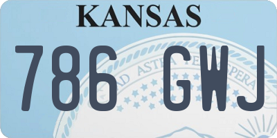 KS license plate 786GWJ