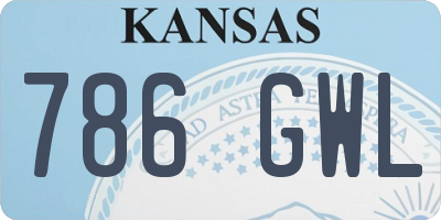 KS license plate 786GWL