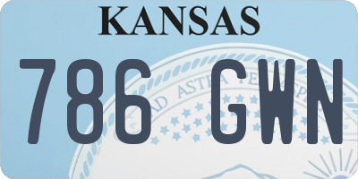 KS license plate 786GWN