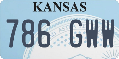 KS license plate 786GWW