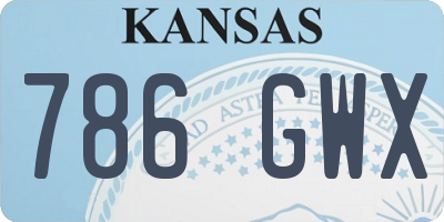 KS license plate 786GWX