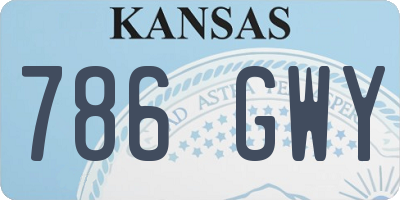 KS license plate 786GWY