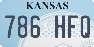 KS license plate 786HFQ