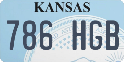 KS license plate 786HGB