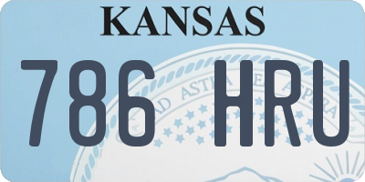 KS license plate 786HRU