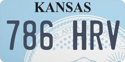 KS license plate 786HRV