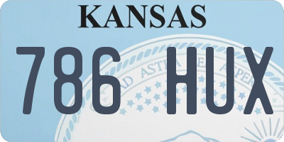 KS license plate 786HUX
