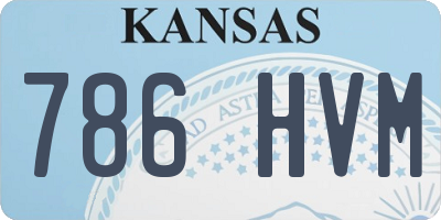 KS license plate 786HVM