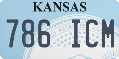 KS license plate 786ICM
