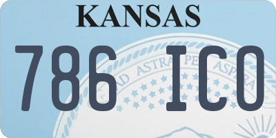 KS license plate 786ICO