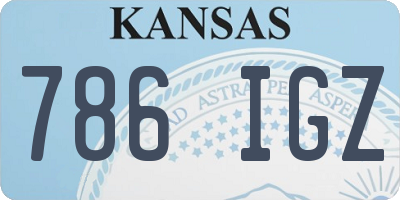 KS license plate 786IGZ
