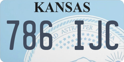 KS license plate 786IJC