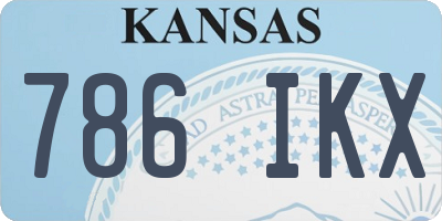 KS license plate 786IKX