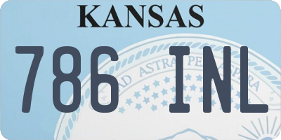 KS license plate 786INL