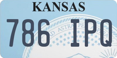 KS license plate 786IPQ