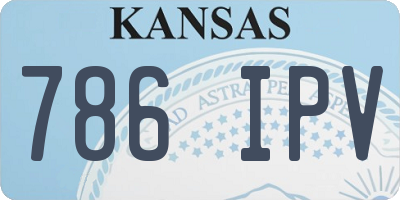 KS license plate 786IPV