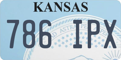 KS license plate 786IPX