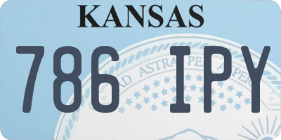 KS license plate 786IPY