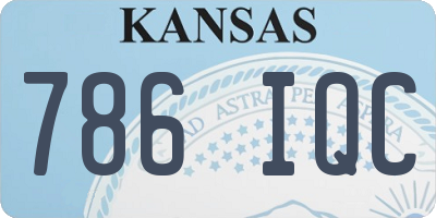 KS license plate 786IQC