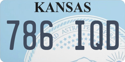 KS license plate 786IQD