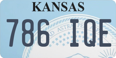 KS license plate 786IQE
