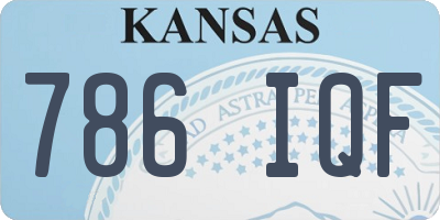 KS license plate 786IQF