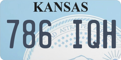 KS license plate 786IQH