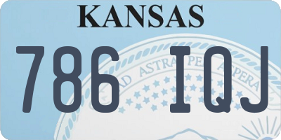 KS license plate 786IQJ
