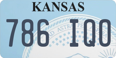 KS license plate 786IQO