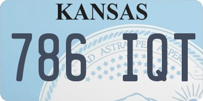 KS license plate 786IQT