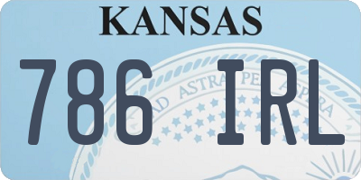 KS license plate 786IRL
