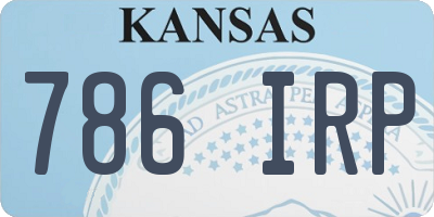 KS license plate 786IRP