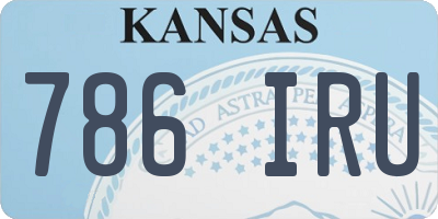 KS license plate 786IRU