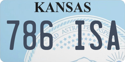 KS license plate 786ISA