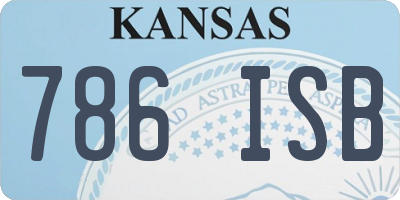 KS license plate 786ISB