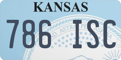 KS license plate 786ISC