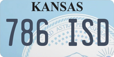 KS license plate 786ISD