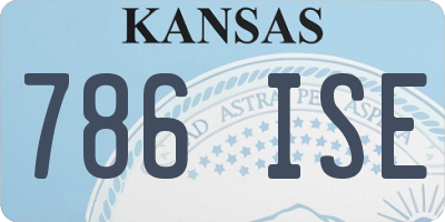 KS license plate 786ISE