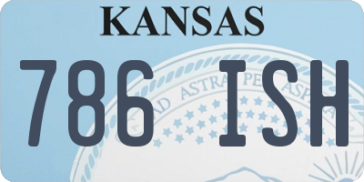 KS license plate 786ISH