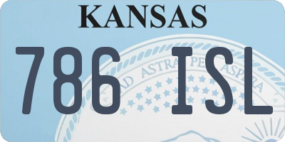 KS license plate 786ISL