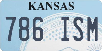 KS license plate 786ISM