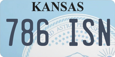 KS license plate 786ISN