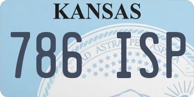 KS license plate 786ISP