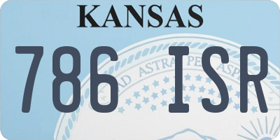 KS license plate 786ISR